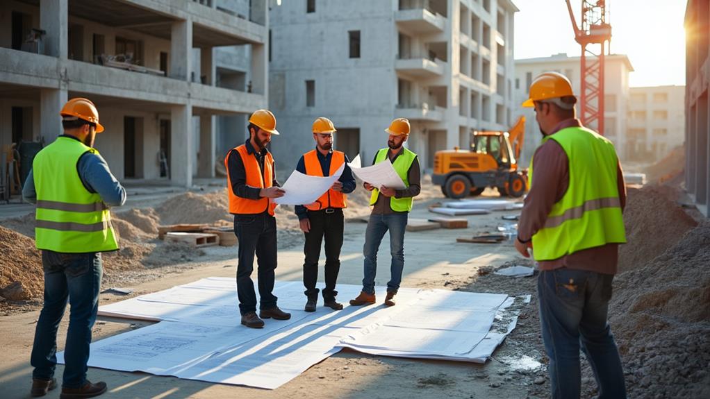 People on construction site